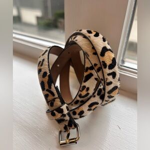 Ann Taylor Animal Print Belt with Black and Tan
